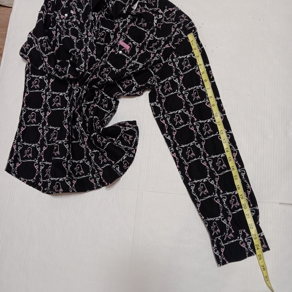 COWGIRL HARDWARE embroidered horse graphic Western snap front cotton shirt, XXL - Picture 13 of 16